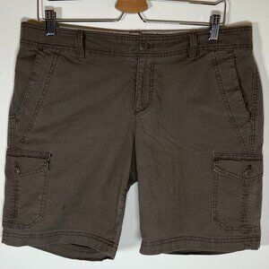 Eddie Bauer Womens Brown Cargo Shorts Size 10